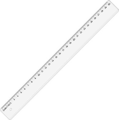 Fancy Geniş Plastik Cetvel Şeffaf Cetvel 30 cm