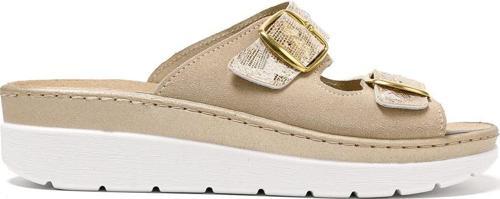 Kadın Sandalet 5619 Green Life STRETCH WOMEN'S FOOTWEAR Gold/Beige