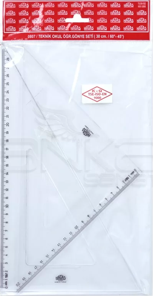 Teknik Okul Öğrenci Gönye Seti 30cm/60-45