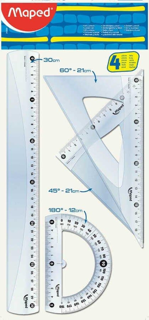 242830 Eko Kristal Cetvel Seti 30 cm4'lü