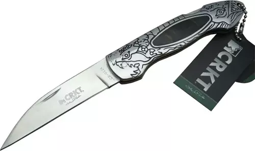 CR 0124 Kamp Çakı 20 cm - Metal Desenli Sap, Kılıflı, Kutulu
