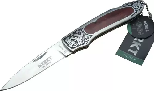 CR 0128 RD Kamp Çakı 18 cm - Metal Desenli Sap, Kılıflı, Kutulu