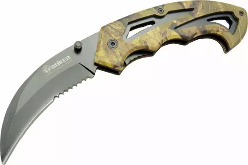 2-6 Karambit Outdoor Çakı 19 cm - Plastik Kamuflaj Saplı