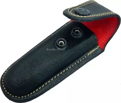 Hakiki Deri Çakı Kılıfı No:3 - 13 cm, Kemerlikli