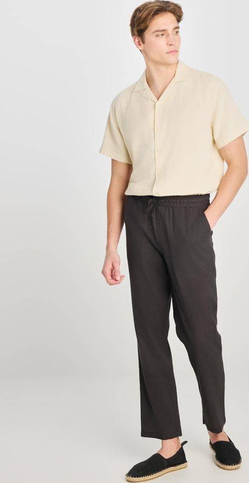 Keten Karışımlı Beli Lastikli Erkek Pantolon L2510302003