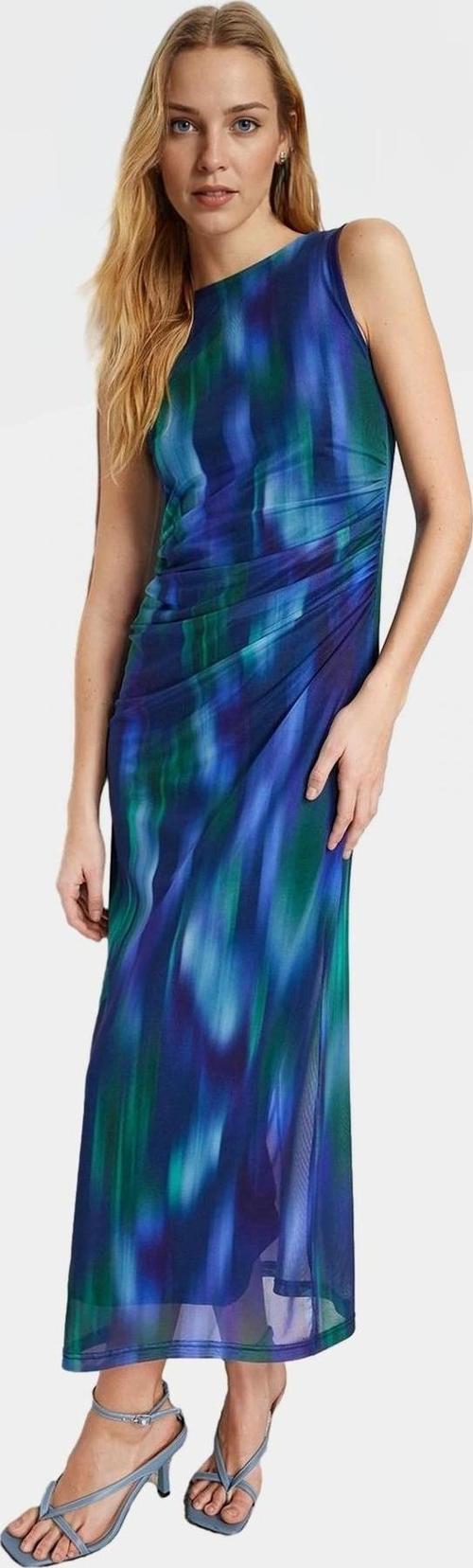 Yazlık Maxi Elbise Bodycon Kalıp Çiçek Desenli Örme Kumaş Rahat Kullanım Konforlu Kesim