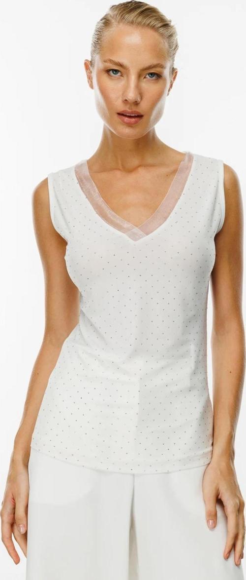 On Fashion Kolsuz V Yaka Taşlı Kadın Bluz 25Y.ON.BLZ.51396.01