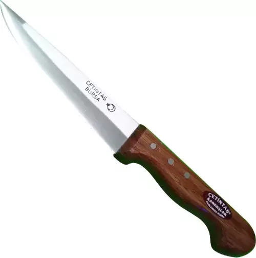 Çetintaş Bursa Kurban ve Kasap Bıçağı No:2, 16 cm, Ahşap Gül Sap