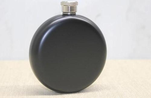 Yuvarlak Tekli Matara 5 Oz Siyah