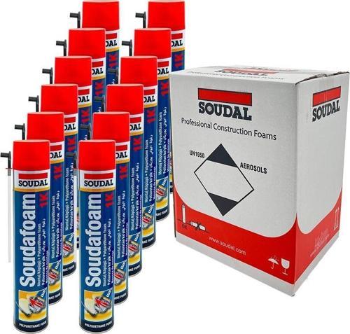 Soudafoam 1K Poliüretan Montaj Köpük 600 gr. - 12'li Paket