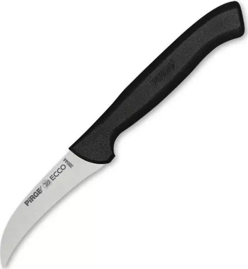 Pirge 38044 Ecco Kıvrık Eğri Sebze Dekor Bıçağı 7,5 cm - Siyah