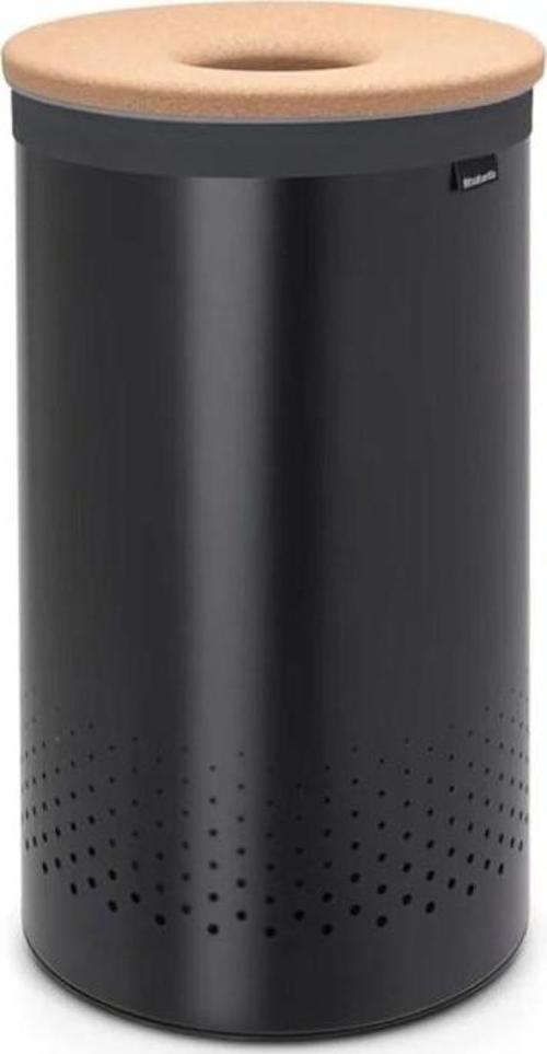 Brabantia Matt Black Mantar Kapaklı Çamaşır Sepeti 60l 