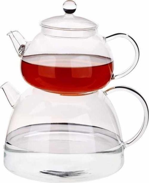 Borosilikat Cam Çaydanlık Takımı 810ml 1870ml