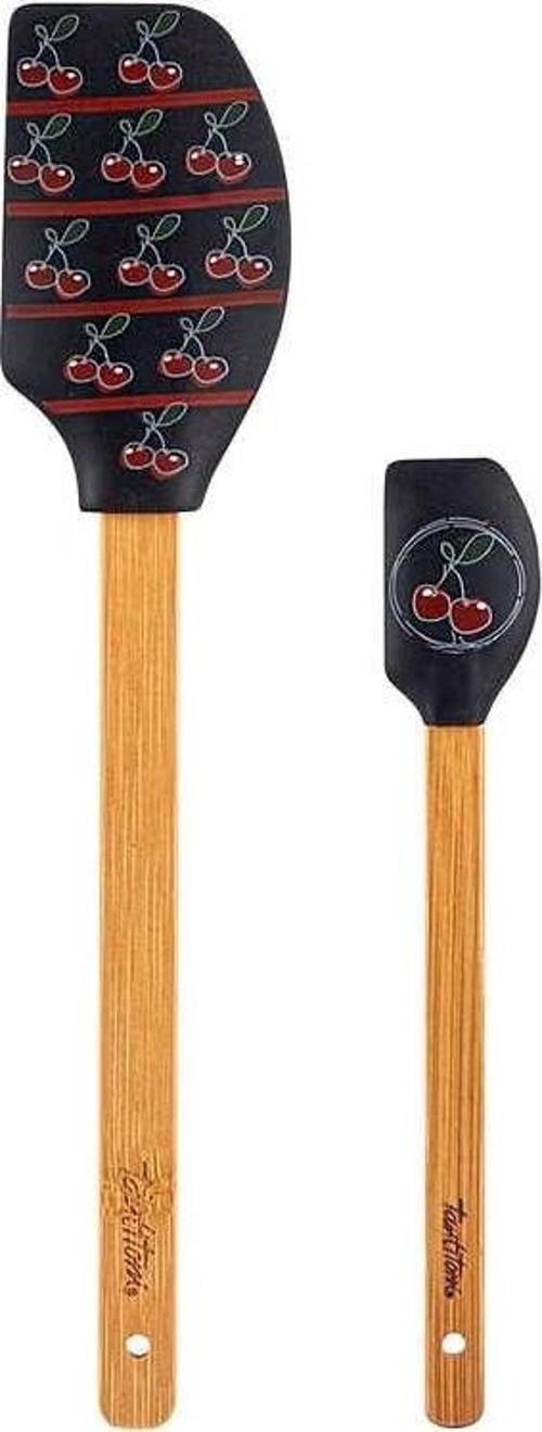 Füme Desenli 2 li Silikon Spatula Seti