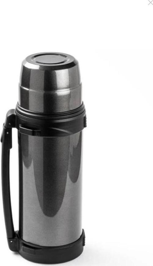 Okadi Kulplu Paslanmaz Çelik Termos 1.2lt Gri