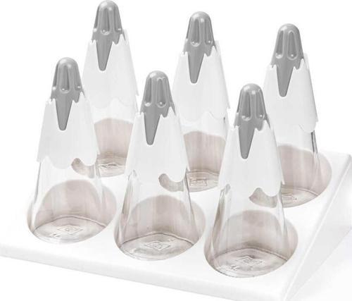 Standlı 6lı Kule Cam Baharatlık Seti 90ml