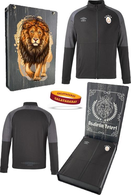 Orijinal Lisanslı 5 Yıldızlı Tam Fermuar Siyah Sweat + Silikon Bileklik Set H