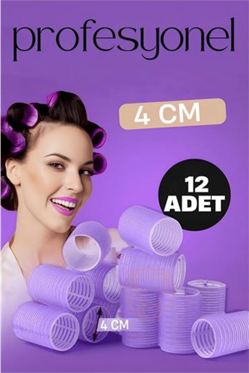 4 Cm Bigudi Saç Bigudisi Profesyonel 12 Adet