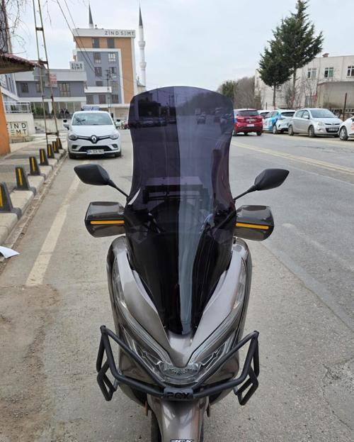 Honda Pcx Siperlik Ön Cam 2018-2020 Model 83cm Siyah Renkli 4mm UZUN CAM