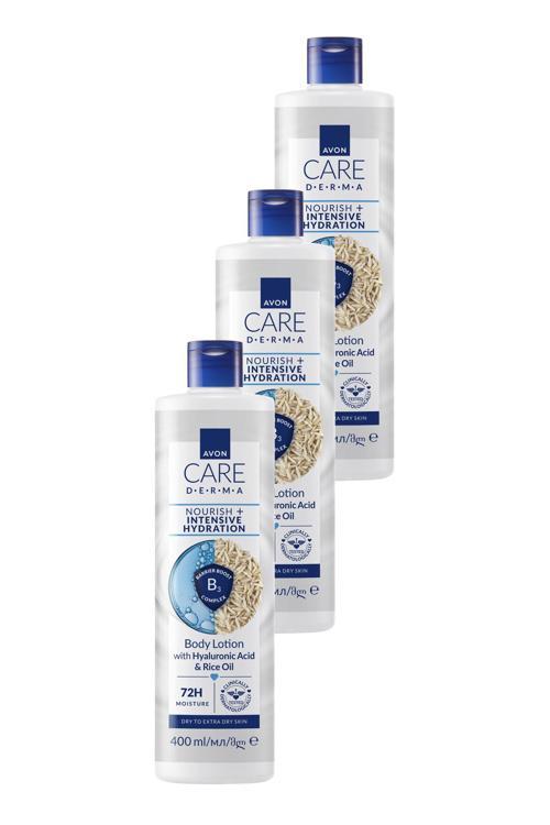 Care Derma Nourish + Intensive Hydration Vücut Losyonu 400ml Üçlü Paket