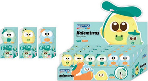 Kalemtıraş Cute Chick 3D 1521 (24 Lü Paket)