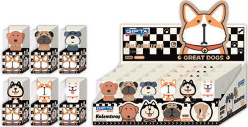Kalemtıraş Great Dogs 3D K1524 (24 Lü Paket)