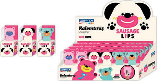 Kalemtıraş Sausage Lips 3D K1522 (24 Lü Paket)
