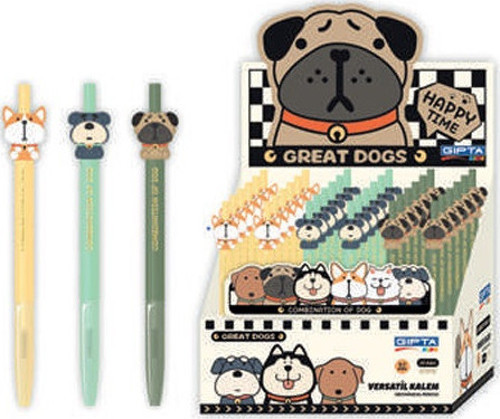 Versatil Kalem (Mekanik Kurşun Kalem) Great Dogs 0.7 Mm K1918 (24 Lü Paket)