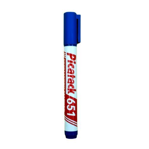 Picatack Permanent Marker Kalem 1-5 Mm Kesik Uç Mavi 651 (10 Lu Paket)