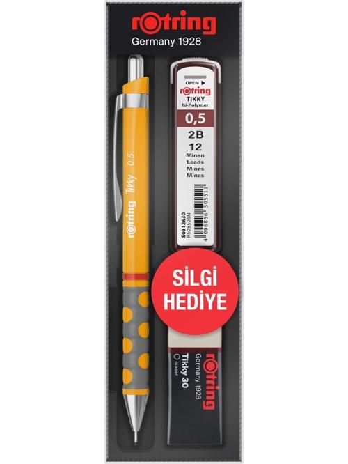 Okul Seti Tikky Rd Versatil Kalem 0.5+Min Silgi Hediyeli Mango Turuncu
