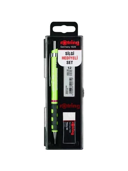 Okul Seti Tikky Rd Versatil Kalem 0.7+Min Silgi Hediyeli Limon Yeşili