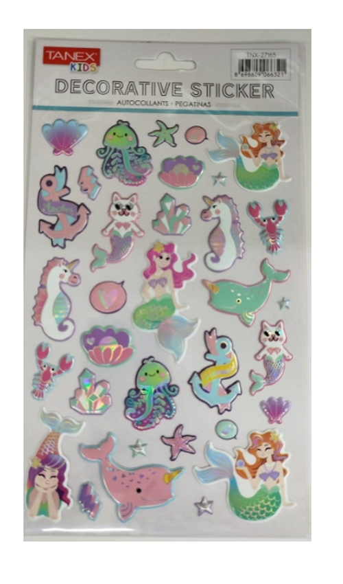 Puffy Deniz Kızı Ve Arkadaşları Serisi Stickers Tnx-27165