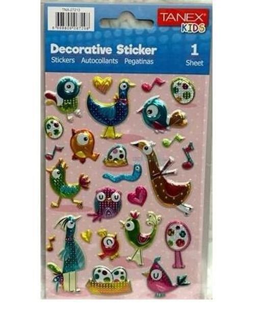 Puffy Şapşik Kuşlar Serisi Stickers Tnx-27213