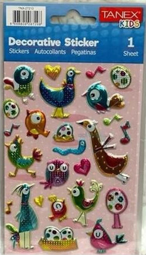 Puffy Şapşik Kuşlar Serisi Stickers Tnx-27213