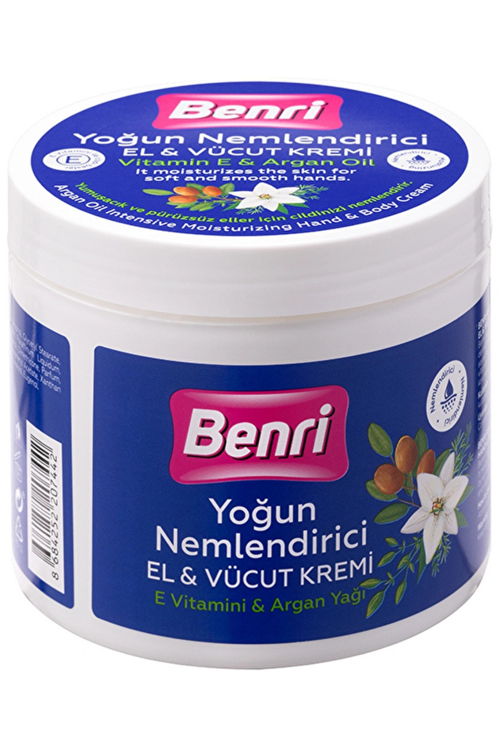 Argan Yağlı Yoğun Nemlendirici El ve Vücut Kremi – 500 ml