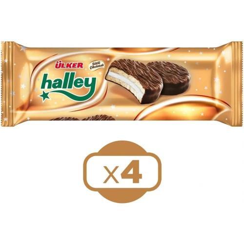 Halley Sütlü Çikolatalı Sandviç Bisküvi 210 Gr 4 Adet
