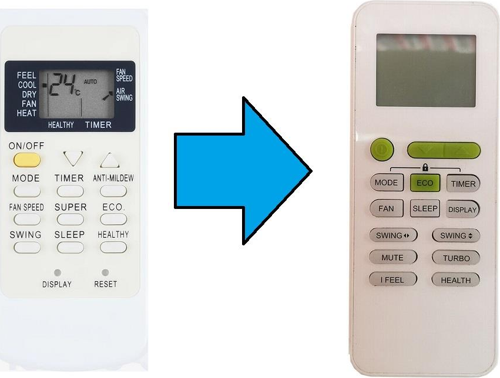 Dıamond Electric Klima Kumandası.Resimde Sağdaki Gönderilir