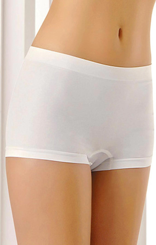 Beyaz Dikişsiz Kadın Boxer Korse Korse - 700