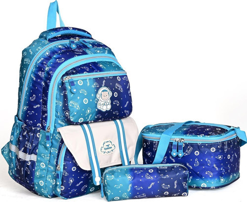 1380 Üçlü Set – Okul Çantası, Beslenme Çantası & Kalemlik