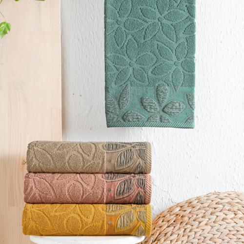 Home Dolce Jakarlı Havlu 70x140-Yeşil