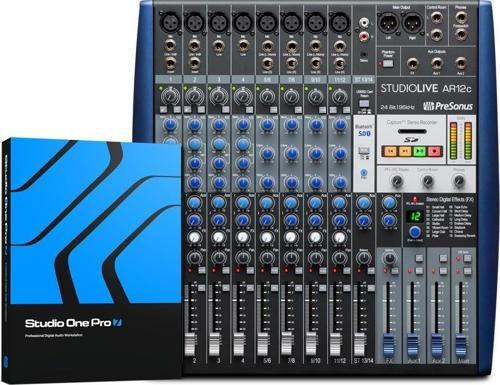 StudioLive AR12c USB | USB-C bağlantılı 12 Kanal Hibrit mixer / ses kartı / recorder
