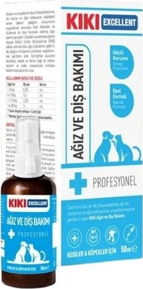 Kedi ve Köpekler için Ağız ve Diş Bakım Spreyi 50 Ml