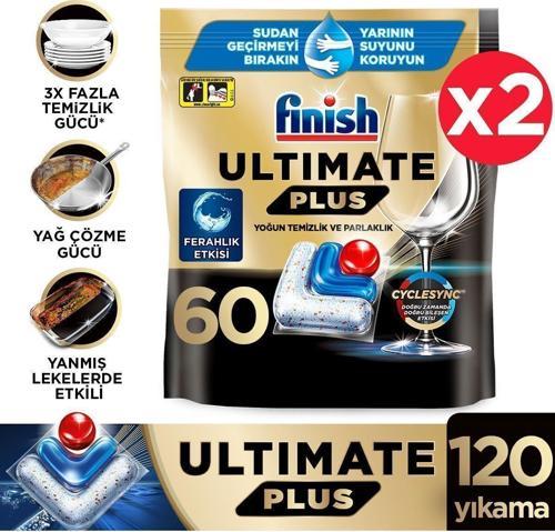 Ultimate Plus Hepsi Bir Arada Bulaşık Makinesi Deterjanı  Kapsül Tablet  120 Adet (60 x 2'li)
