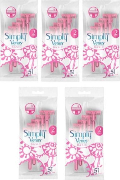 Gillette Simply Venus 2 Basic Kadın Tıraş Bıçağı 5'li X5