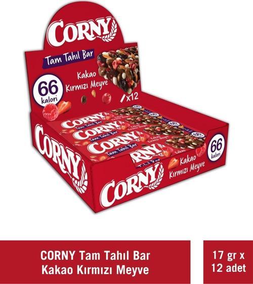 Tam Tahıllı Bar Kakao Kırmızı Meyveli 17 gr x 12 Adet