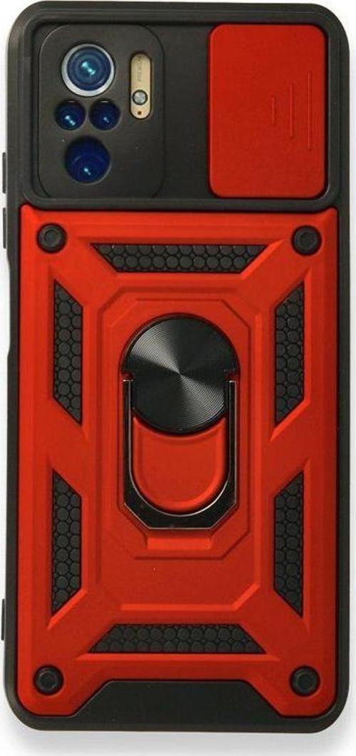 Xiaomi Redmi Note 10S Kılıf Tank Aramid Sürgülü Vega Yüzüklü 