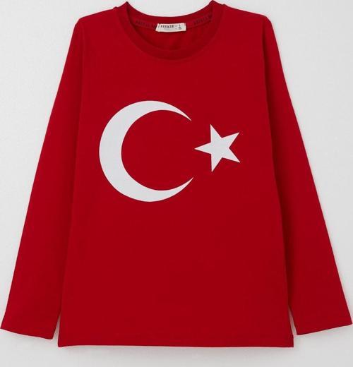 Erkek Çocuk Türk Bayraklı Body 8-14 Yaş, Kırmızı