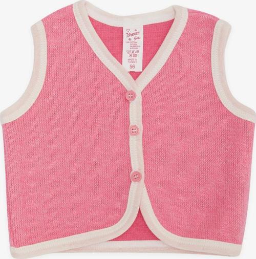Kız Bebek Yelek Düğmeli 0-9 Ay, Pembe