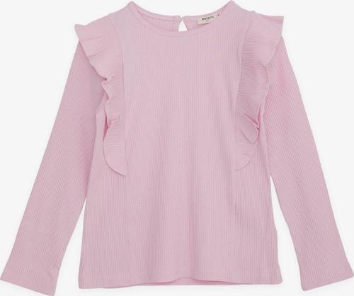 Kız Çocuk Uzun Kollu Bluz Fırfırlı 4-8 Yaş, Pembe