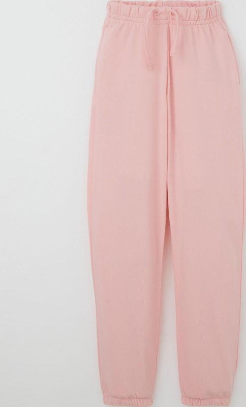 Kız Çocuk Alt Bağcık Aksesuarlı Beli Paçası Lastikli 9-14 Yaş, Pembe